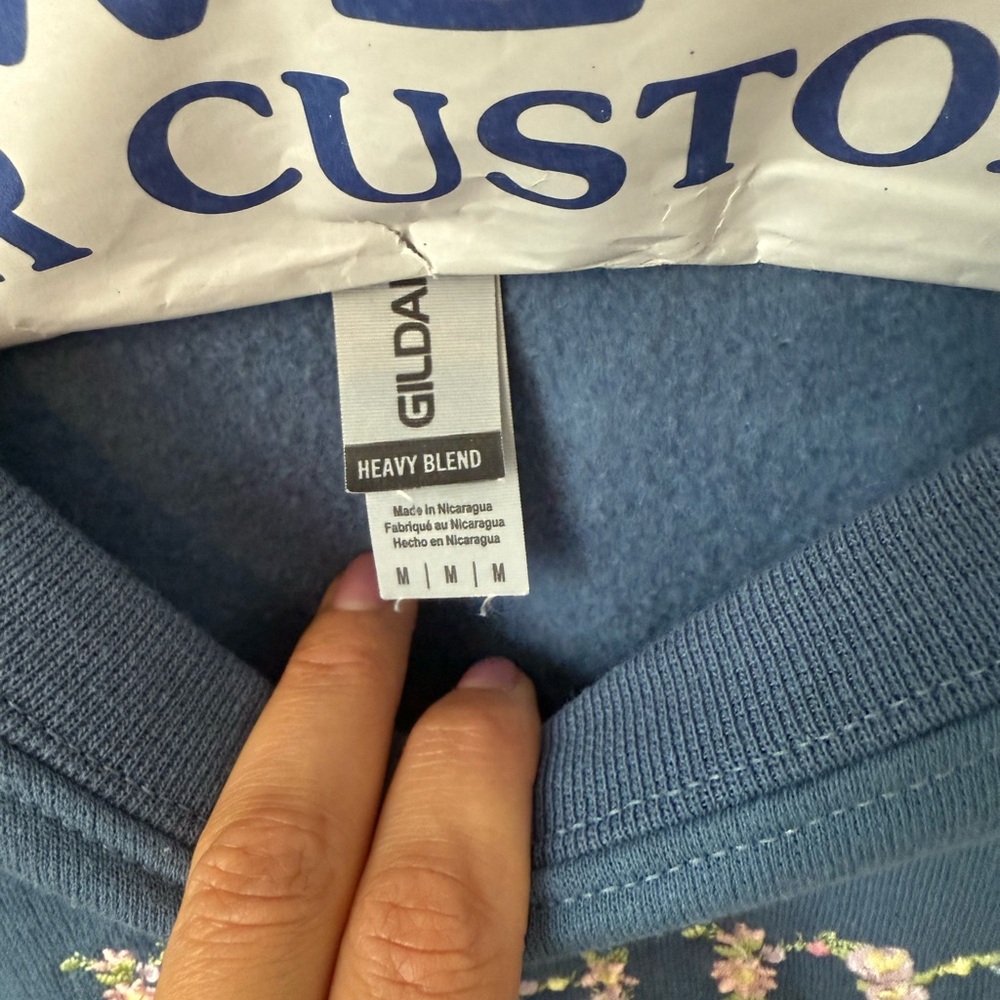 Gildan Blue Heavy Blend Sweatshirt - Picture 3 of 3